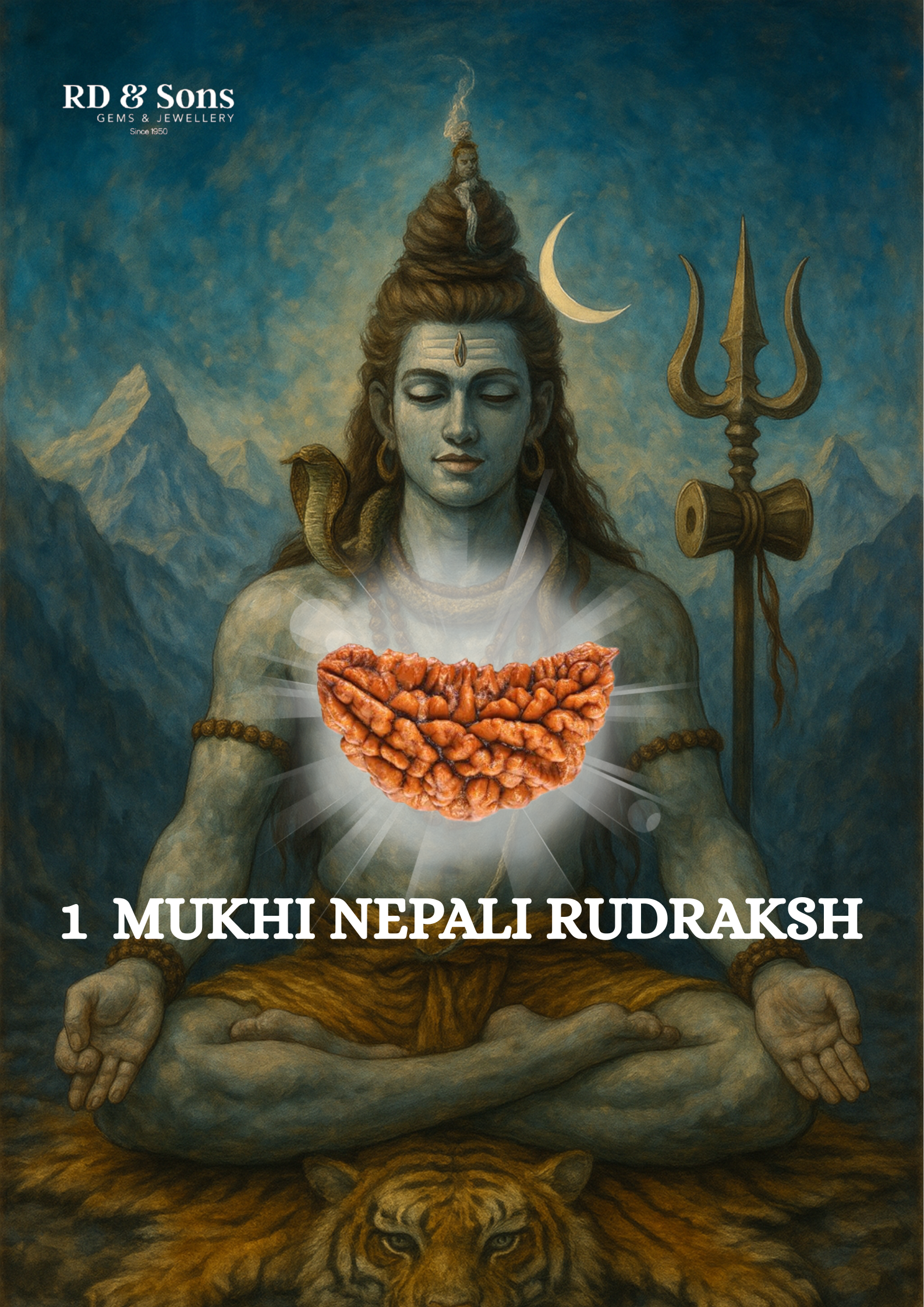 Pure 1 Mukhi Chandra Nepali Rudraksh – Natural & Genuine