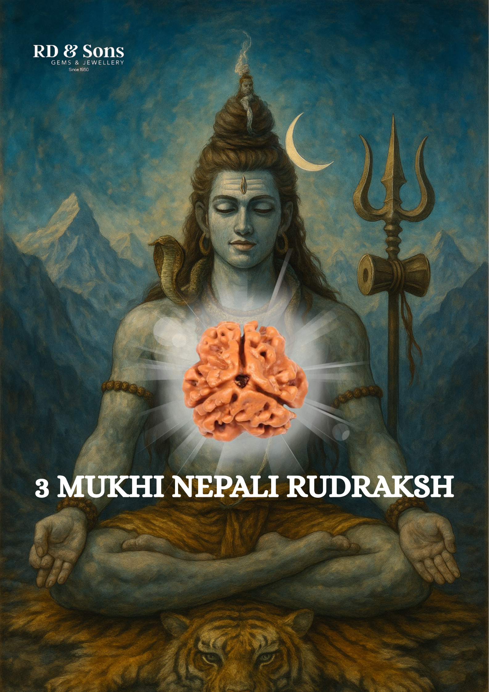 Pure & Authentic 3 Mukhi Nepali Rudraksh