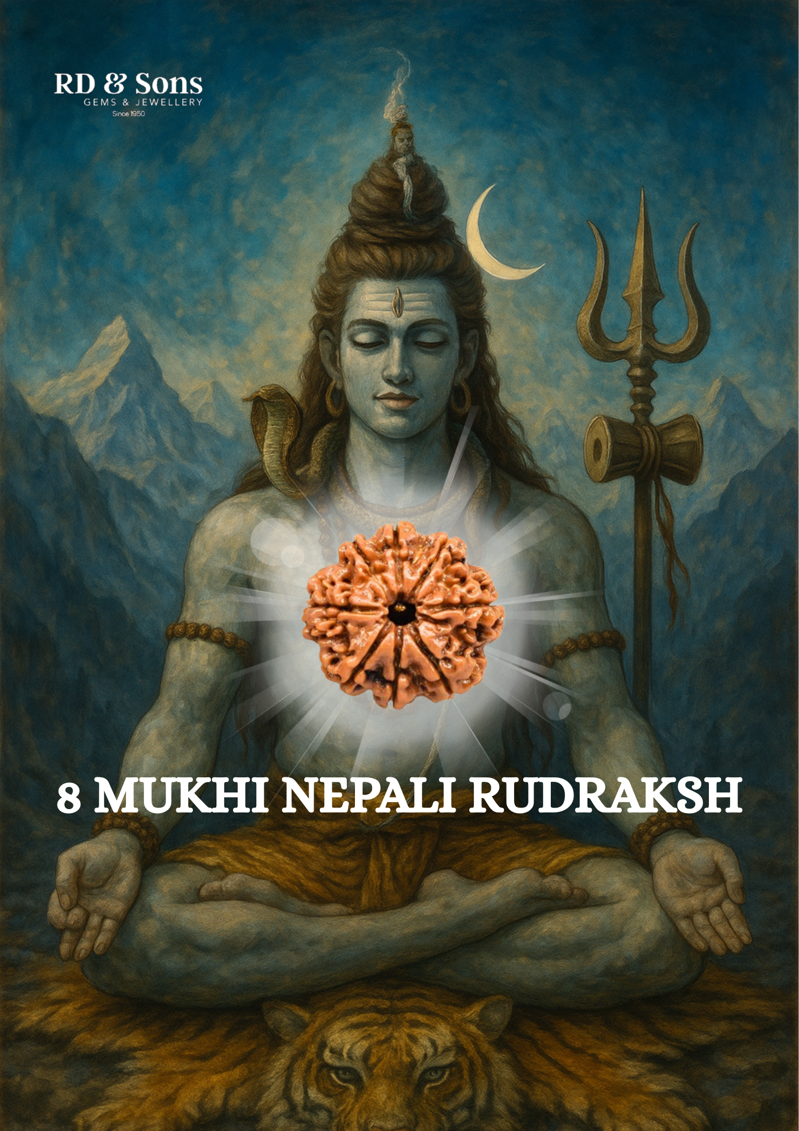 Natural & Authentic 8 Mukhi Nepali Rudraksh