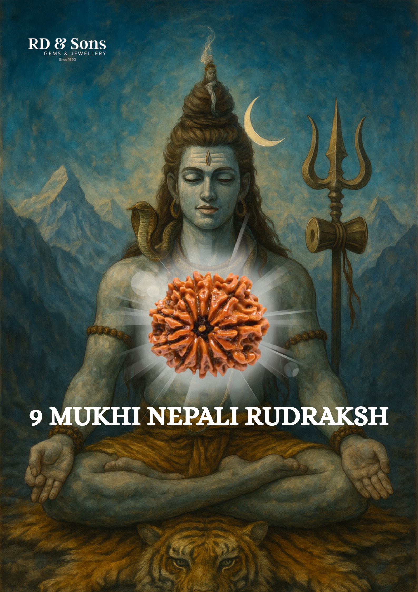 Natural & Authentic 9 Mukhi Nepali Rudraksh