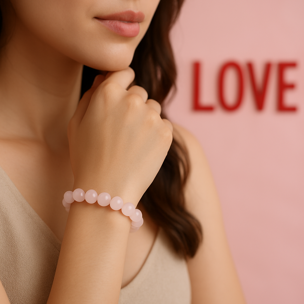 Rose Quartz Glow Bracelet – Timeless Charm for Heartfelt Moments