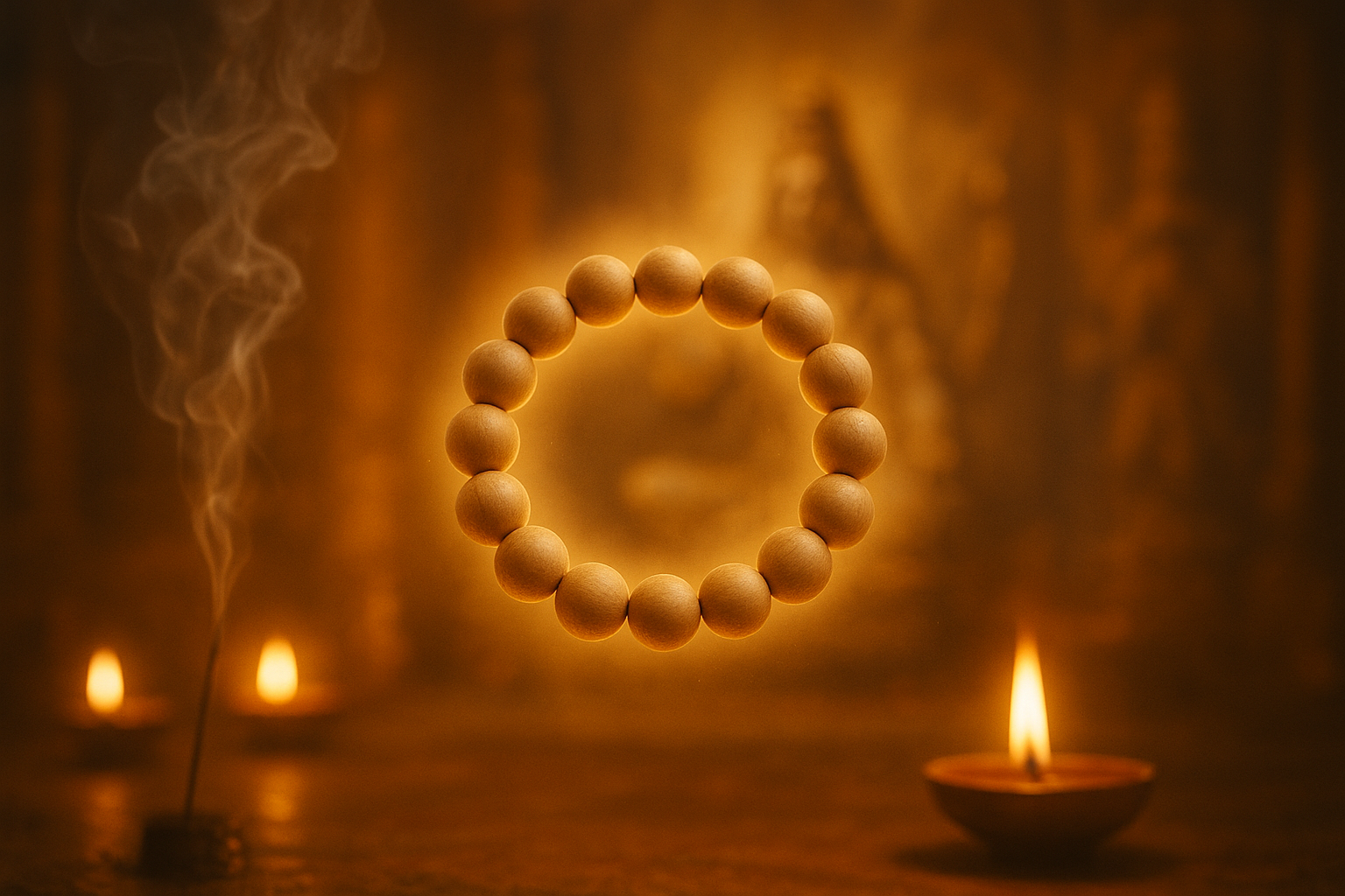 Natural Chandan Bead Bracelet – Authentic Sandalwood for Calmness