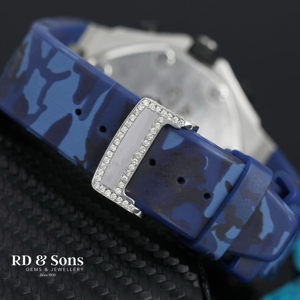 Diamond Halo – Luxury Half-Iced Watch