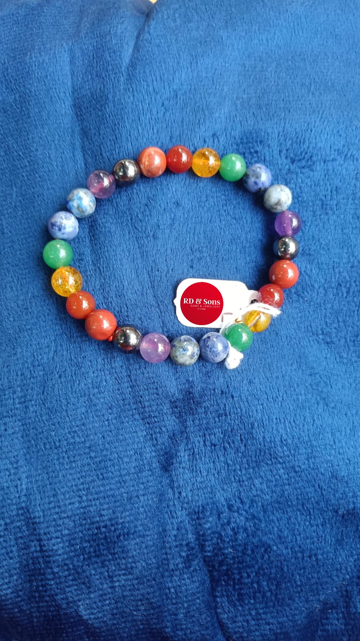 Colorful 7 Stone Bracelet with Pyrite – Style That Speaks Balance