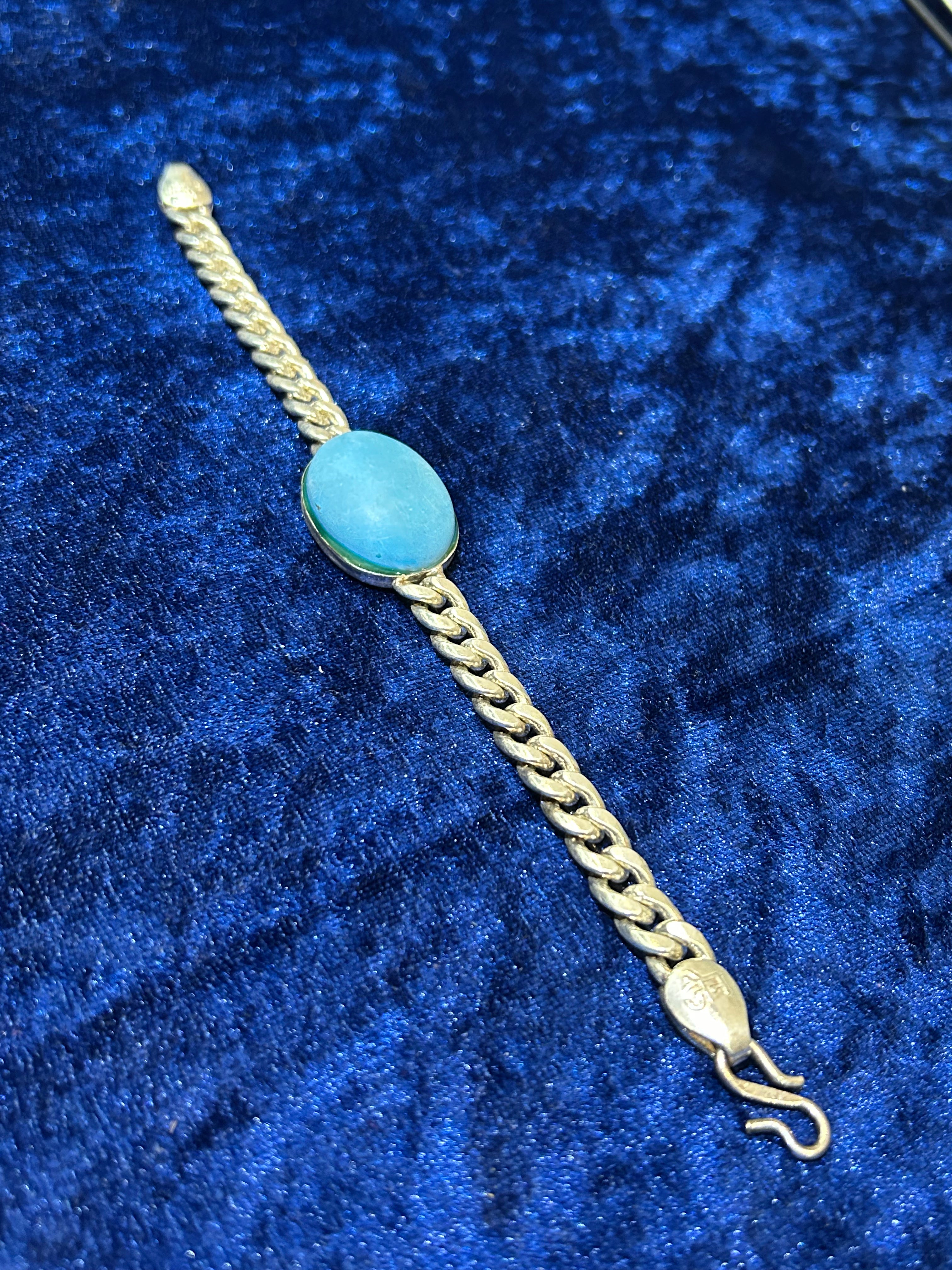 Premium Quality Pure Silver Feroza Bracelet for Men