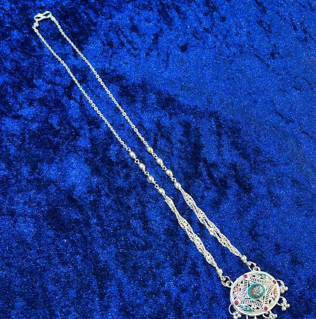Elegant Pure 925 Silver Rajasthani Necklace – Timeless Women’s Jewelry Masterpiece