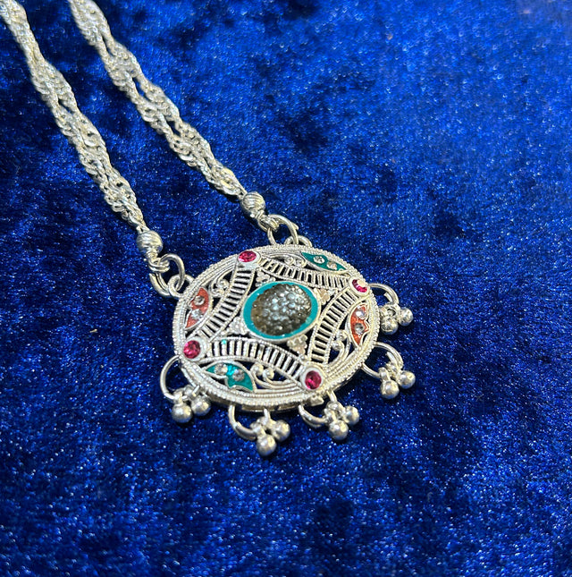 Elegant Pure 925 Silver Rajasthani Necklace – Timeless Women’s Jewelry Masterpiece