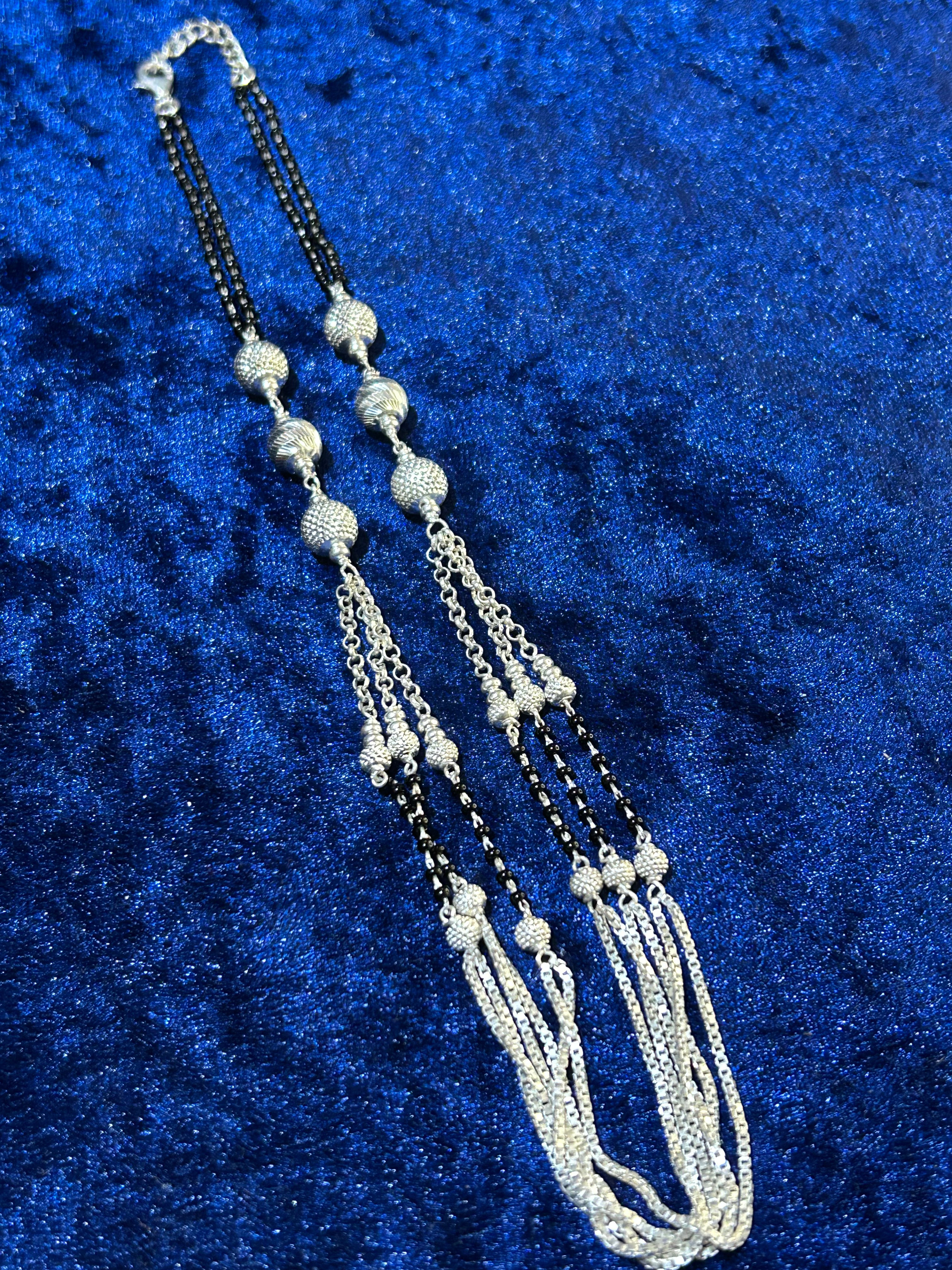 Elegant Pure 925 Silver Mangalsutra Necklace — Timeless Tradition for Women   2/2