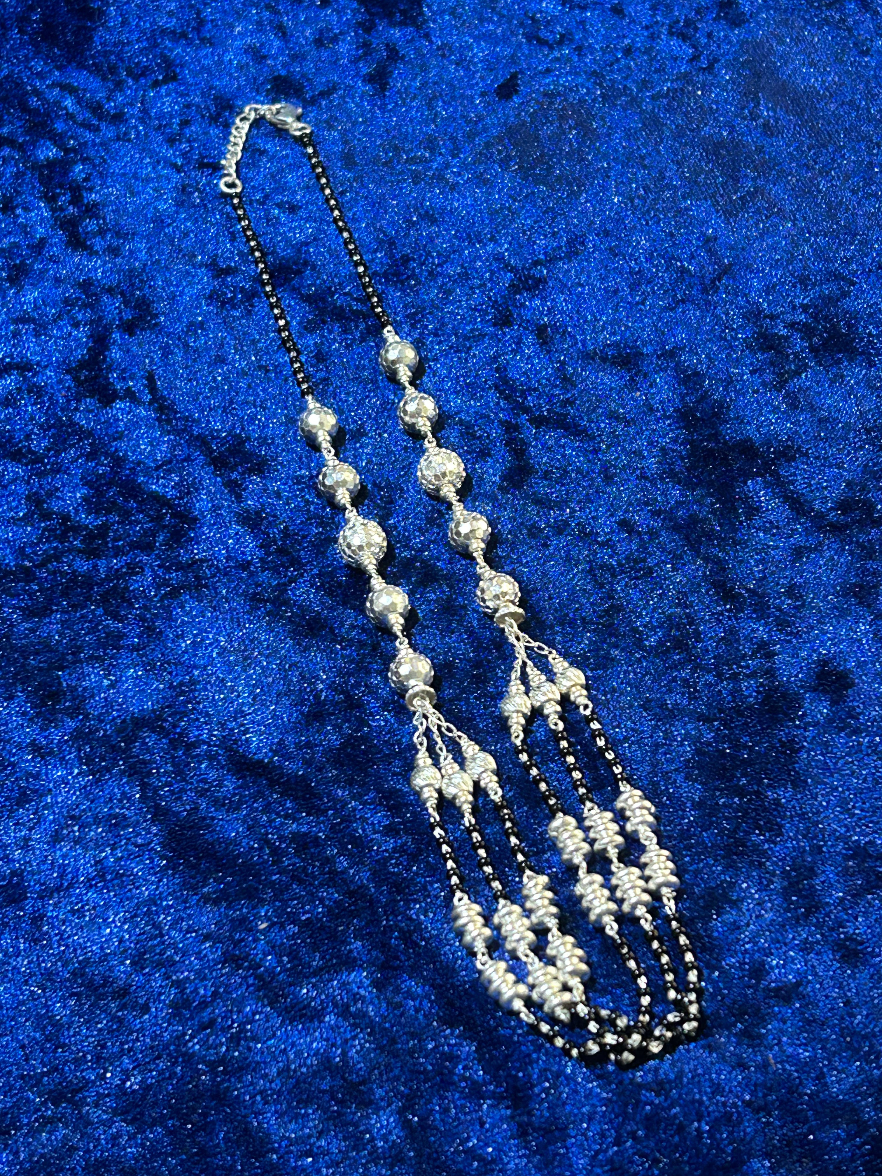 Elegant Pure 925 Silver Mangalsutra Necklace — Timeless Tradition for Women   2/2