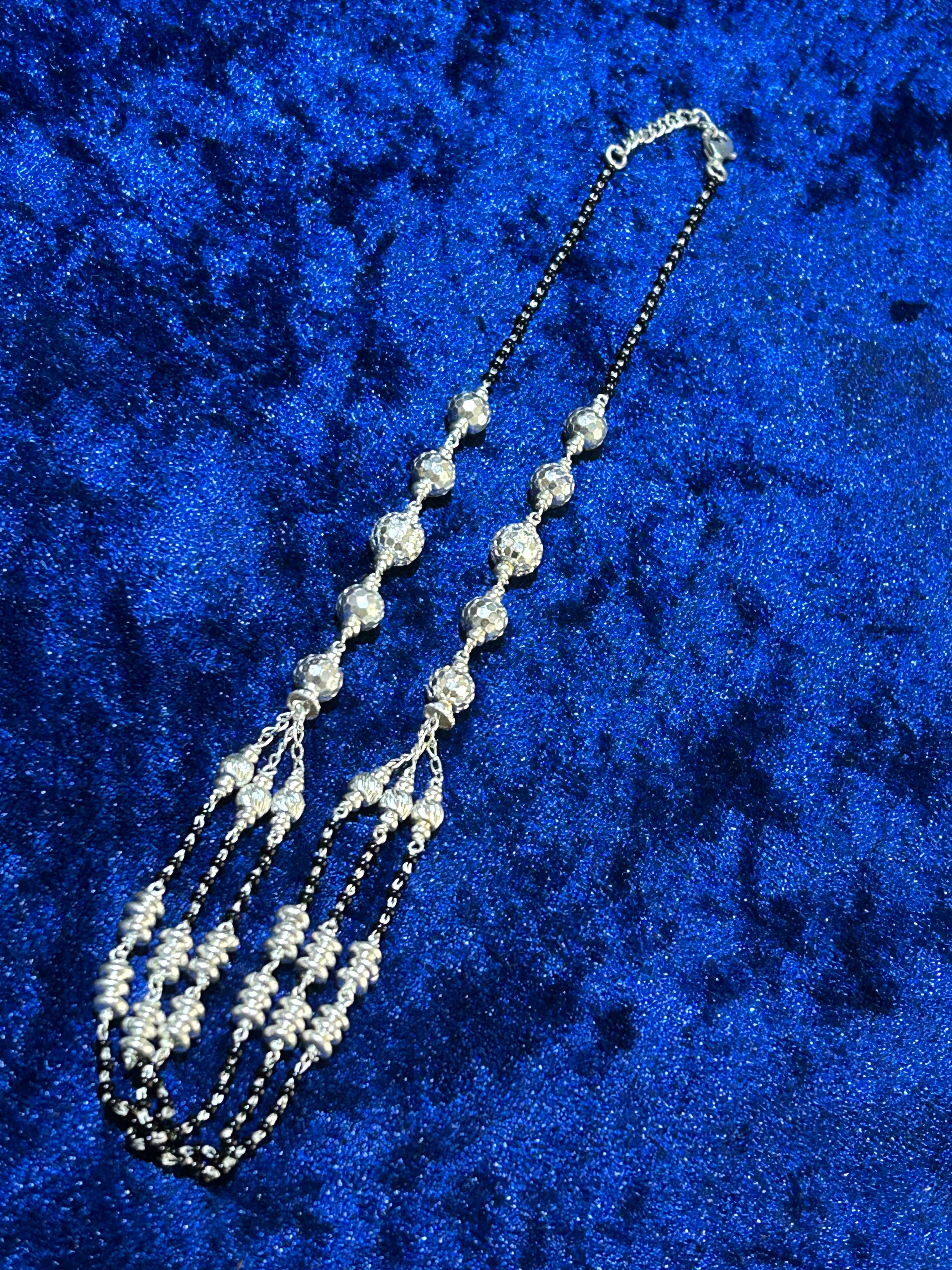 Elegant Pure 925 Silver Mangalsutra Necklace — Timeless Tradition for Women   2/2