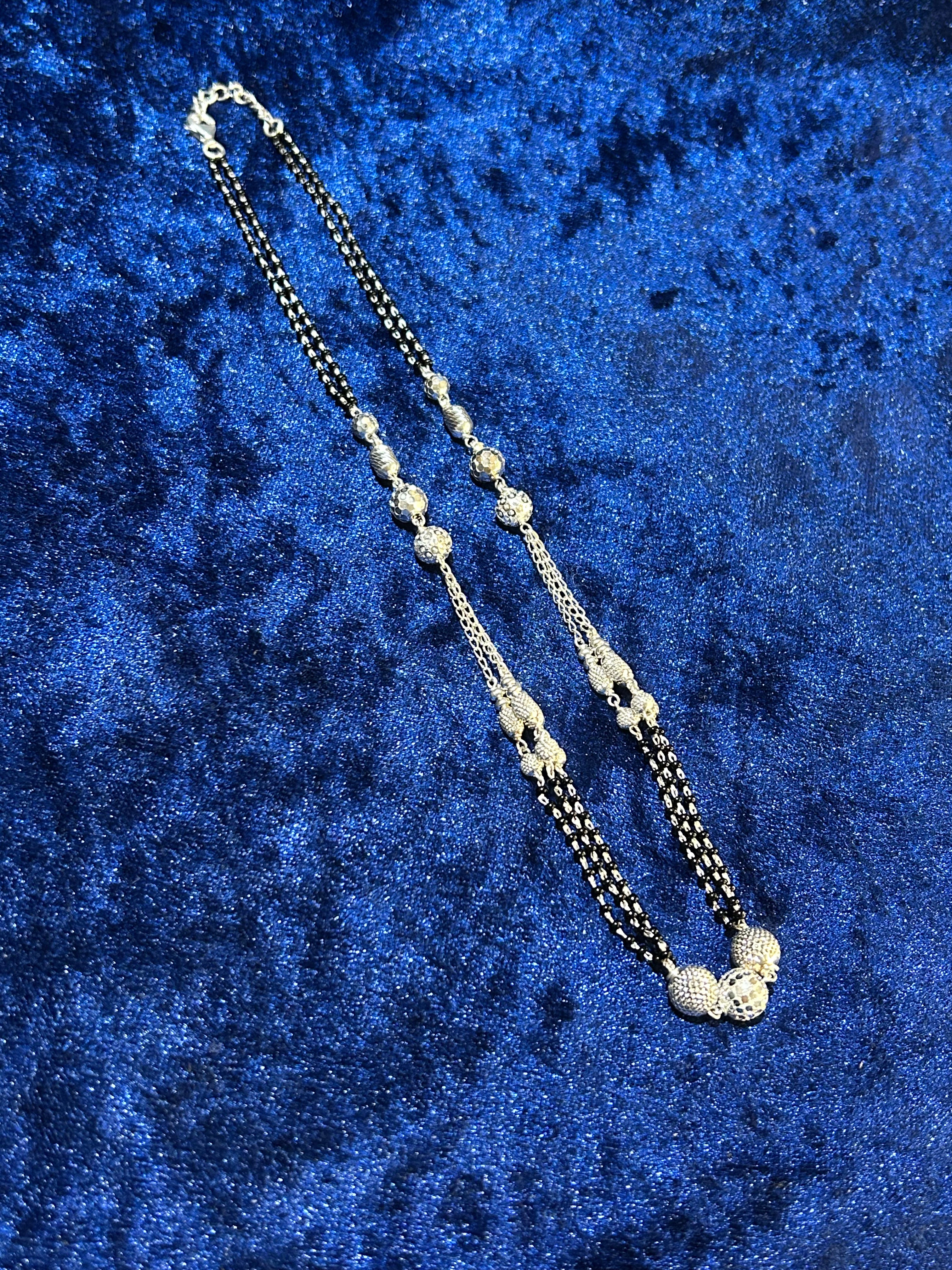 Elegant Pure 925 Silver Mangalsutra Necklace — Timeless Tradition for Women   2/2