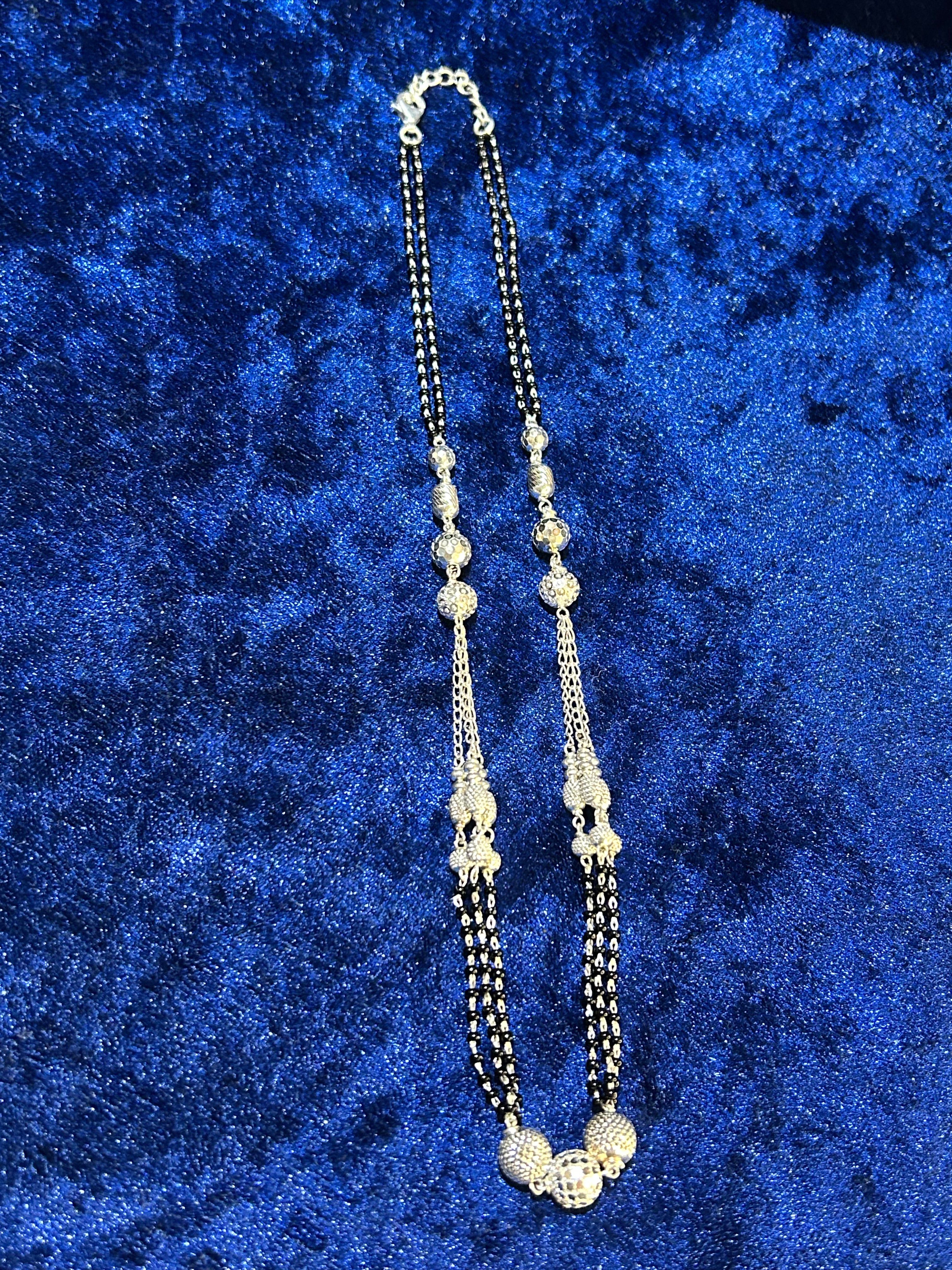 Elegant Pure 925 Silver Mangalsutra Necklace — Timeless Tradition for Women   2/2