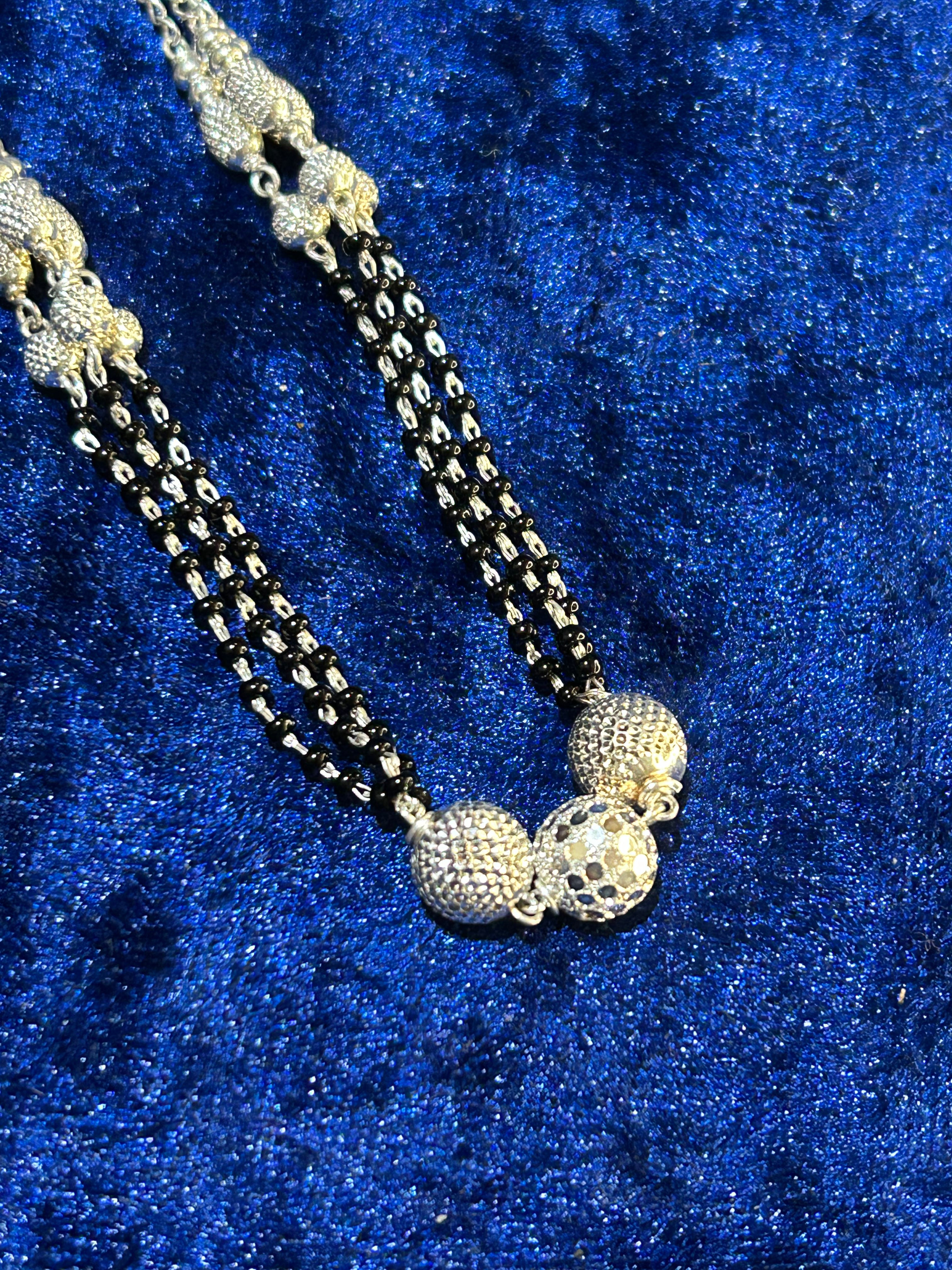 Elegant Pure 925 Silver Mangalsutra Necklace — Timeless Tradition for Women   2/2