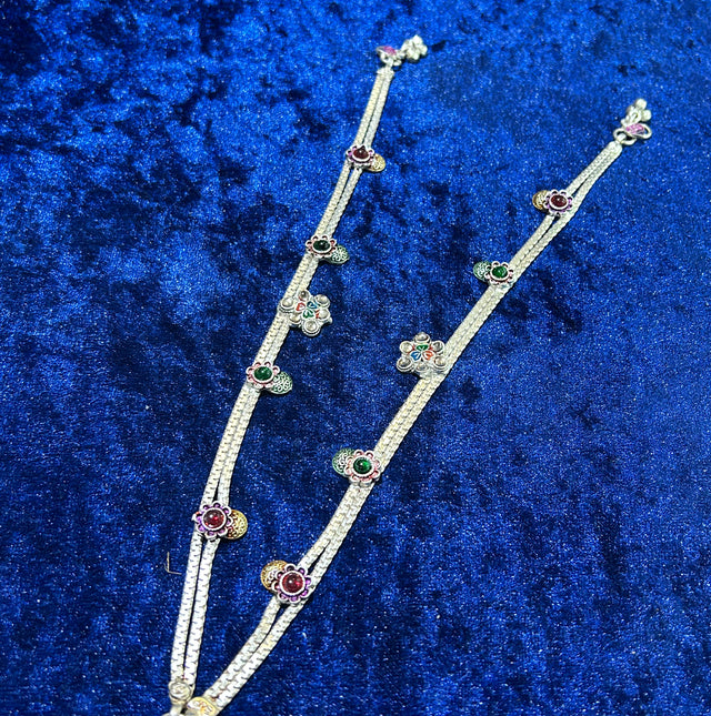 Rhythm in Silver: Delicate Designer Anklets
