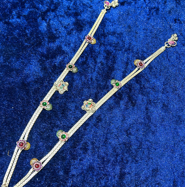 Rhythm in Silver: Delicate Designer Anklets