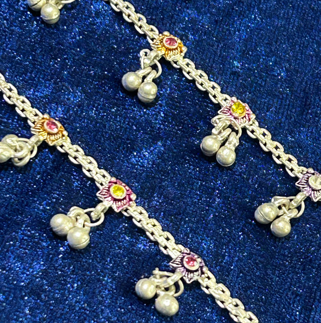 Goddess Walk: Antique Pure Silver Anklets