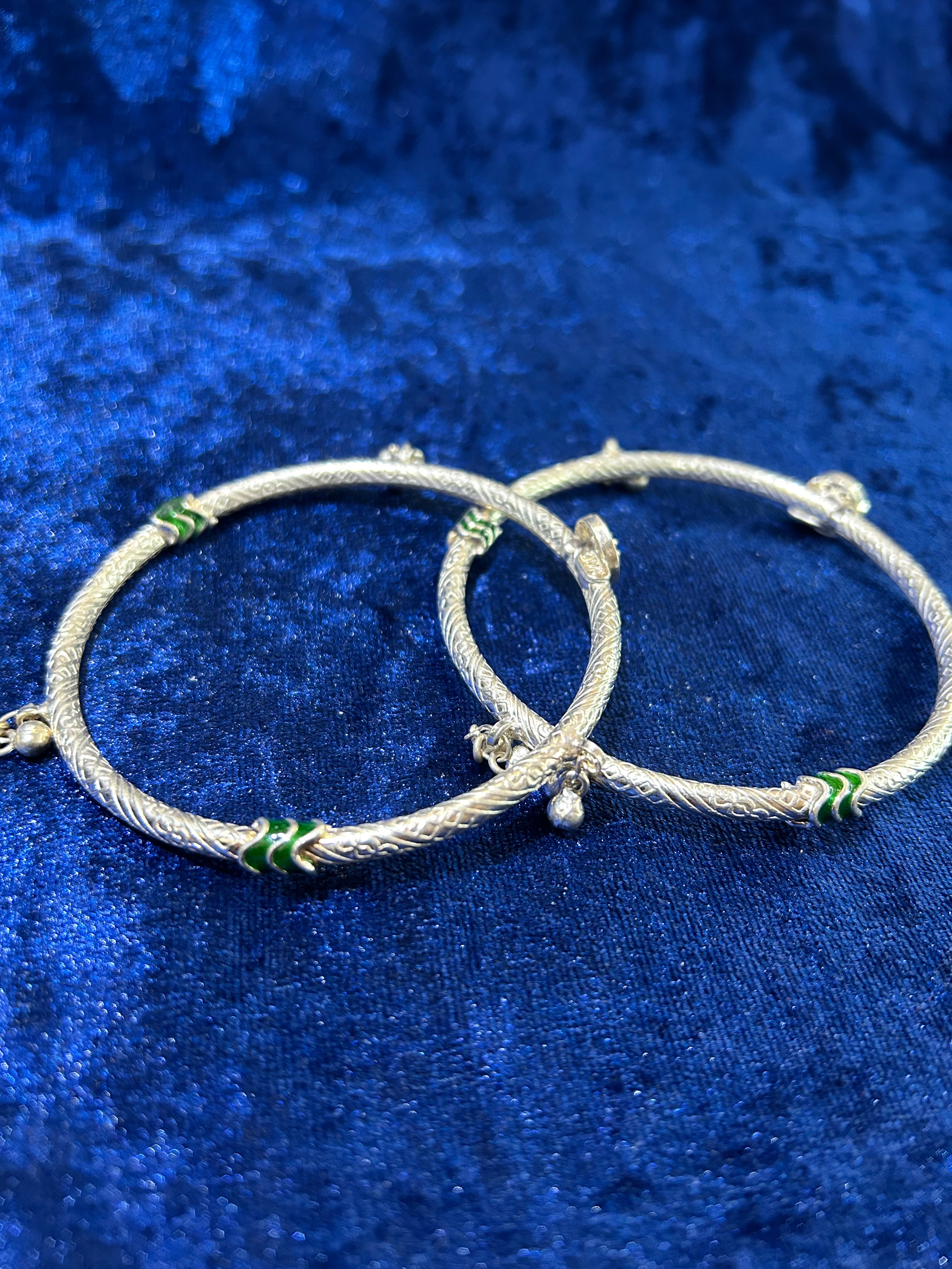 Celestial Anklets: Pure Silver Elegance