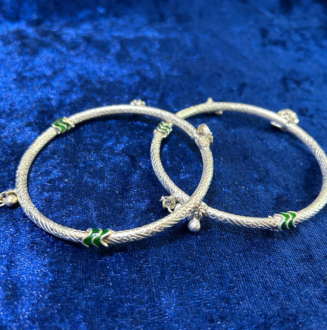 Celestial Anklets: Pure Silver Elegance