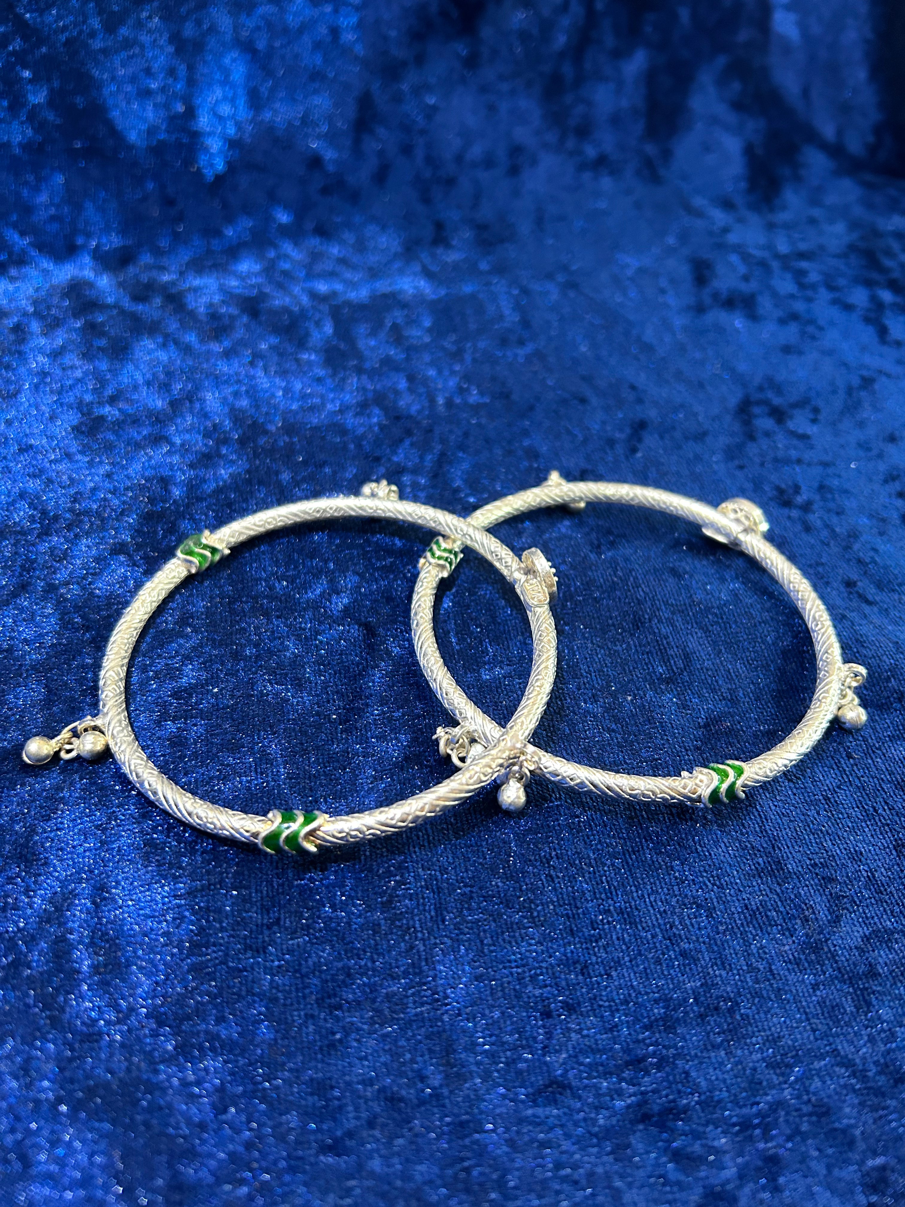 Celestial Anklets: Pure Silver Elegance