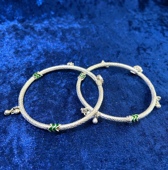 Celestial Anklets: Pure Silver Elegance