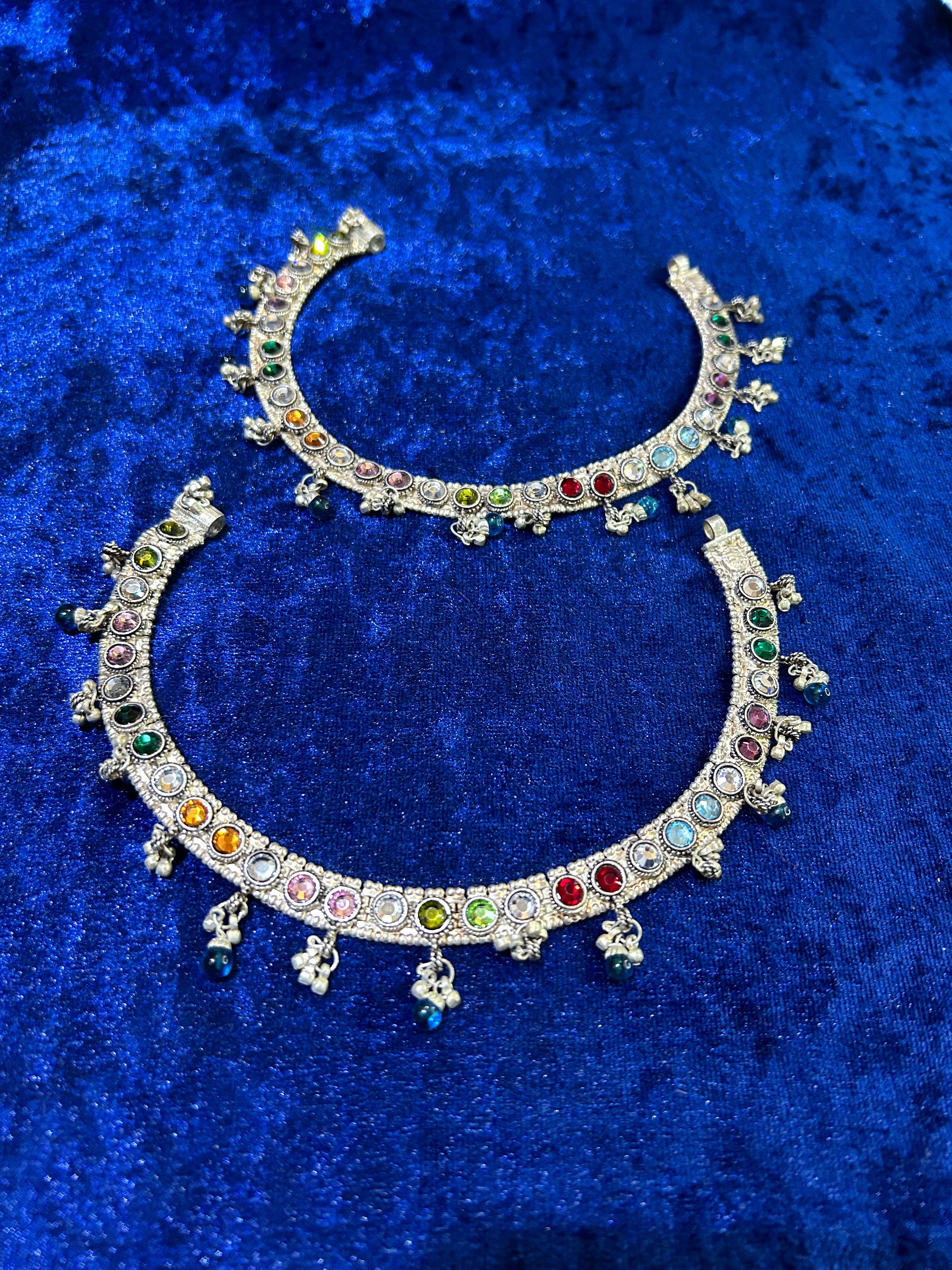 Fusion Grace: Indo-Western Silver Payal