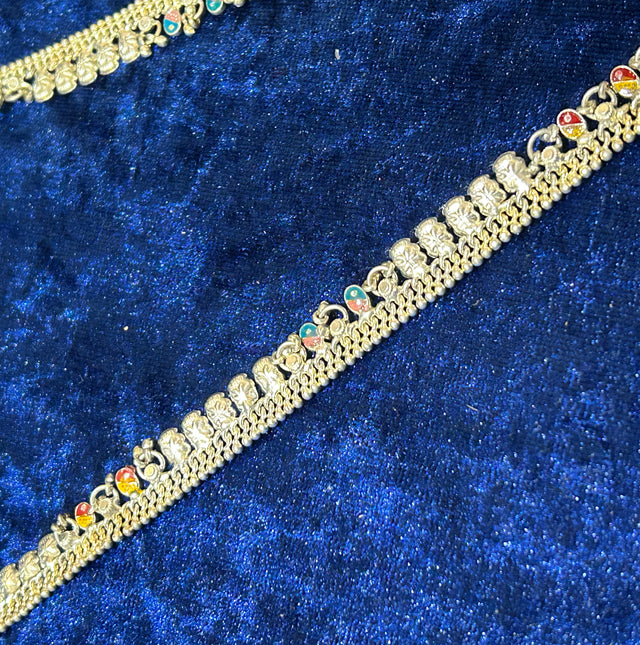Anklets of Art: Handcrafted Silver Payal