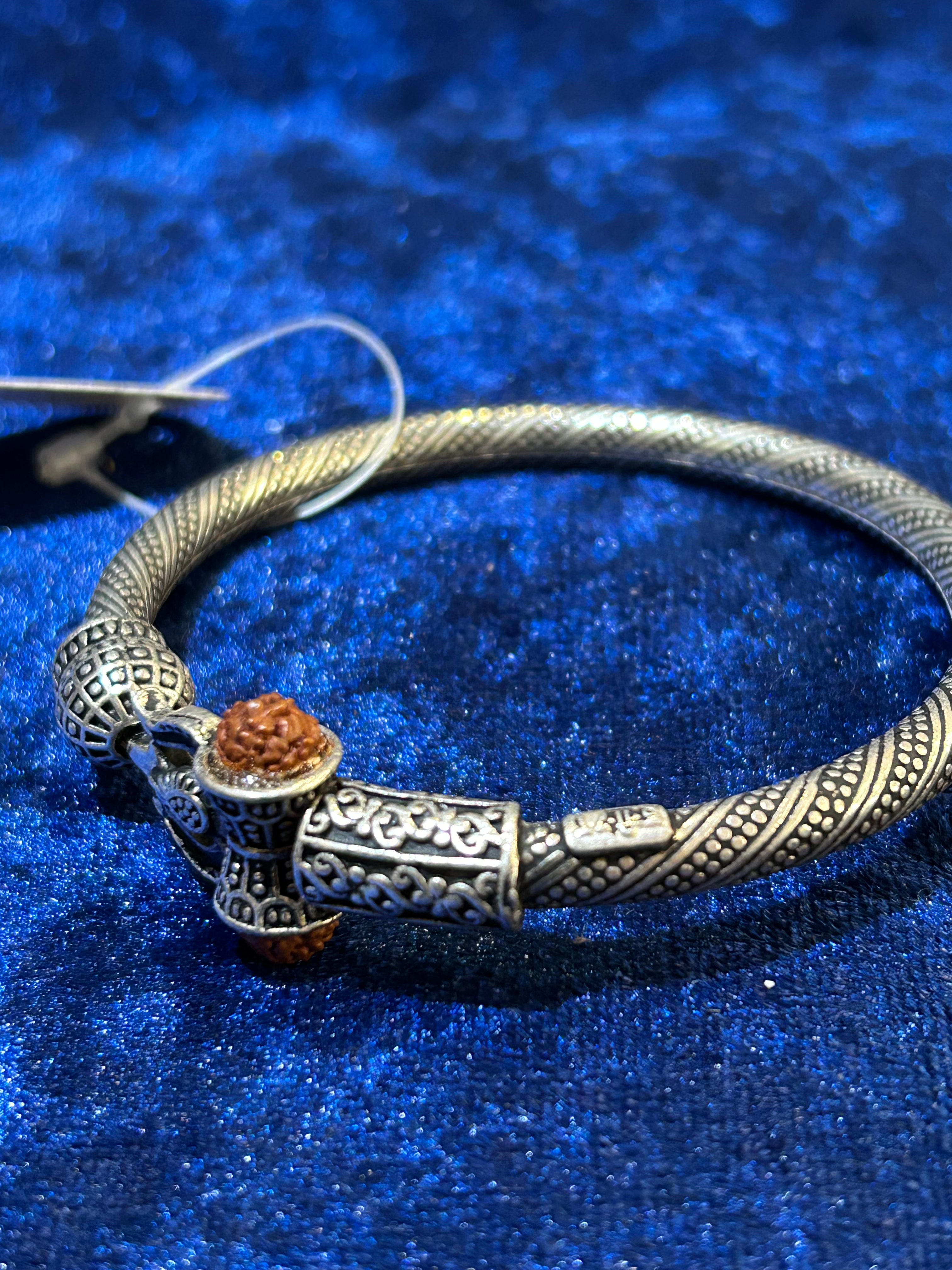 Divine Pure Silver Mahadev Bracelet for Men – Spiritual Strength