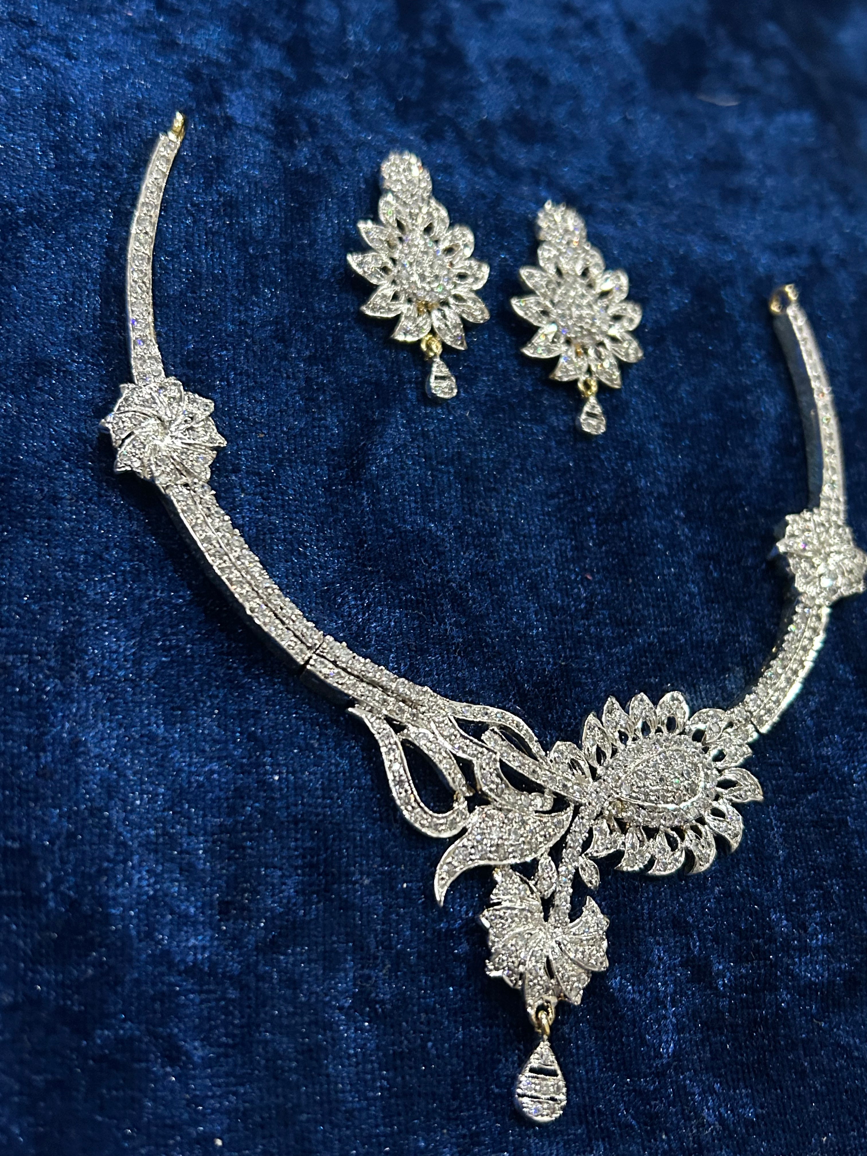 Silver Swirl – Fusion Necklace Set for Festive Fashion