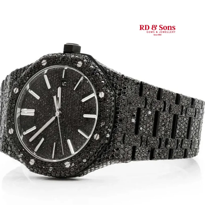 Black Ice Royale – Moissanite Luxury Watch