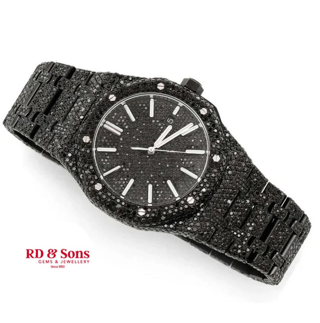 Black Ice Royale – Moissanite Luxury Watch
