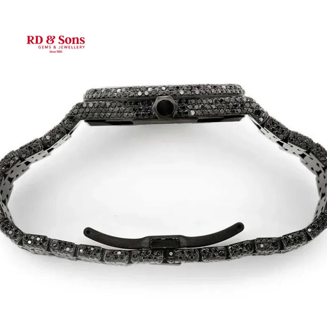 Black Ice Royale – Moissanite Luxury Watch