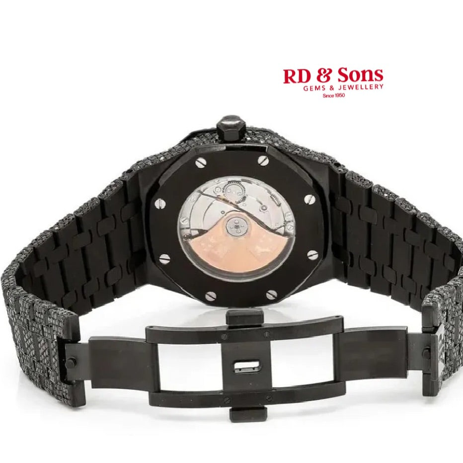 Black Ice Royale – Moissanite Luxury Watch
