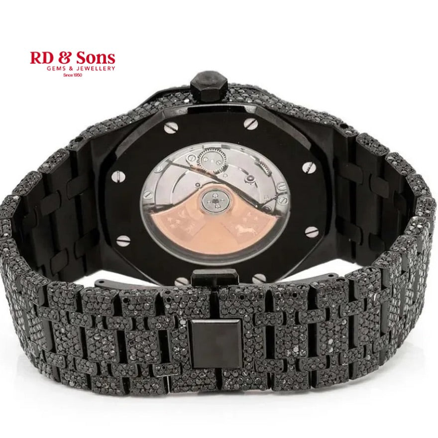 Black Ice Royale – Moissanite Luxury Watch
