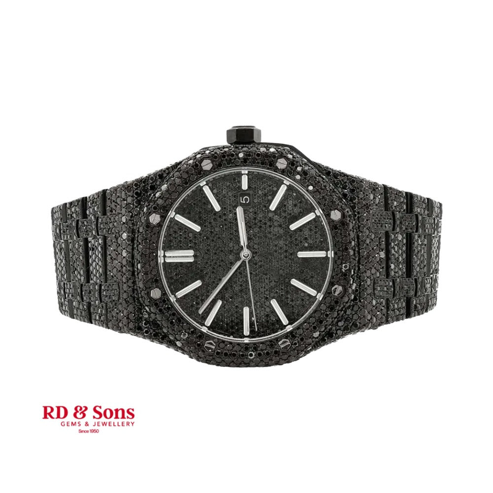 Black Ice Royale – Moissanite Luxury Watch