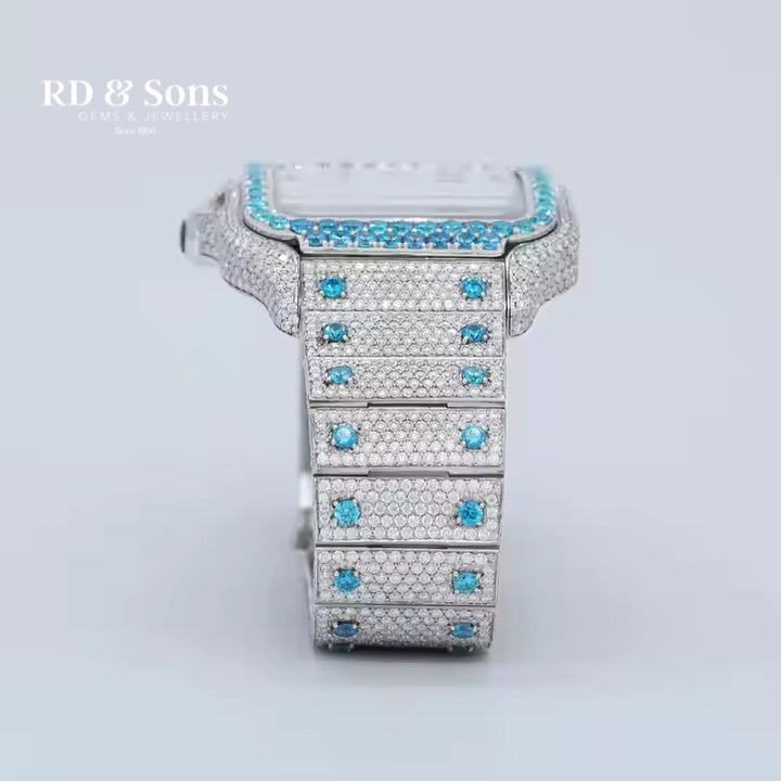Arctic Royale – Iced Moissanite Automatic Watch