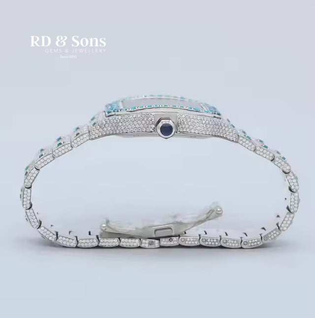 Arctic Royale – Iced Moissanite Automatic Watch