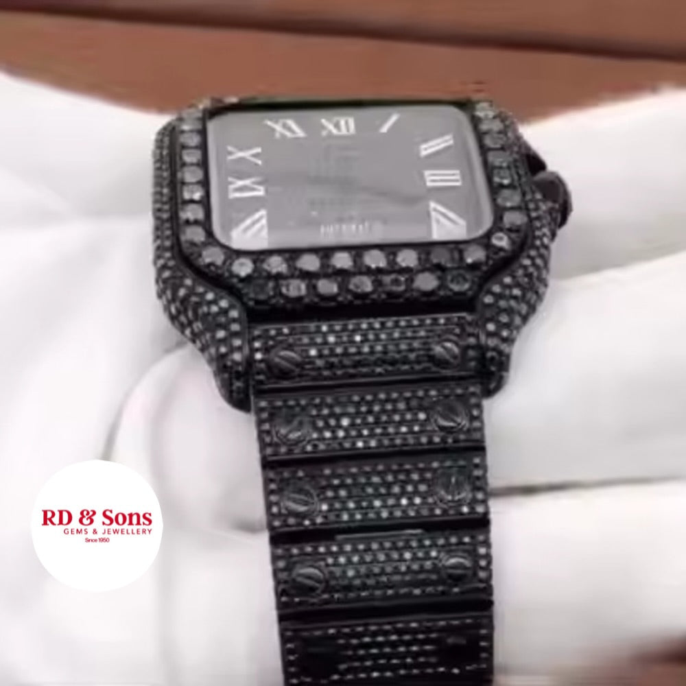 Black Ice Elite – Moissanite Diamond Watch