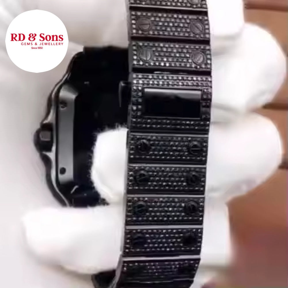 Black Ice Elite – Moissanite Diamond Watch