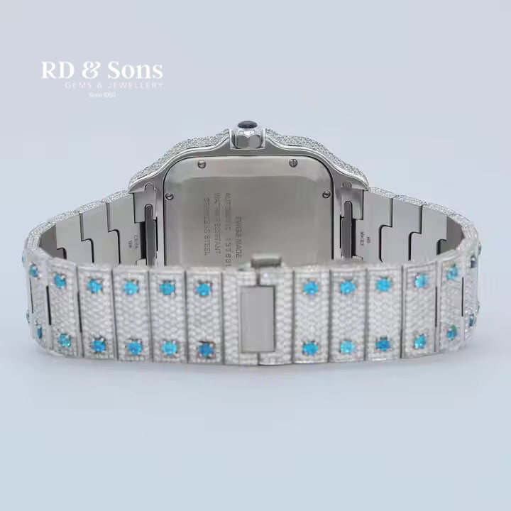 Arctic Royale – Iced Moissanite Automatic Watch