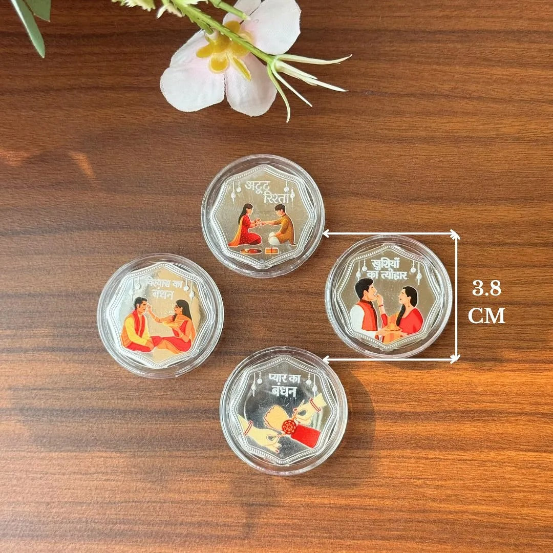 Make Rakhi Memorable: Pure Silver Coin Set in a Premium Musical Gift Box For Your Dearest Sister 💗