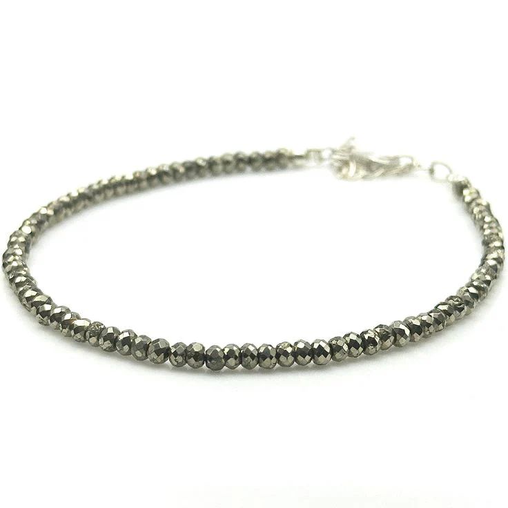 Natural Pyrite Adjustable Anklet for Women – Stylish Charm for Prosperity & Wealth