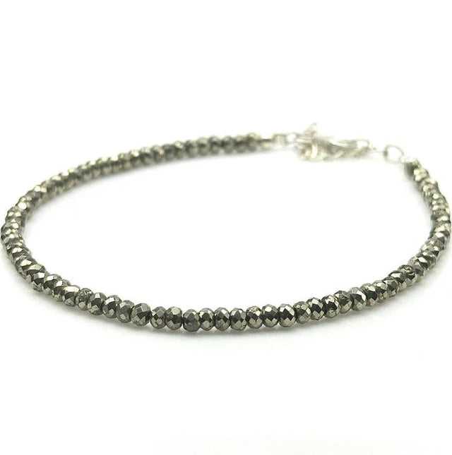 Natural Pyrite Adjustable Anklet for Women – Stylish Charm for Prosperity & Wealth