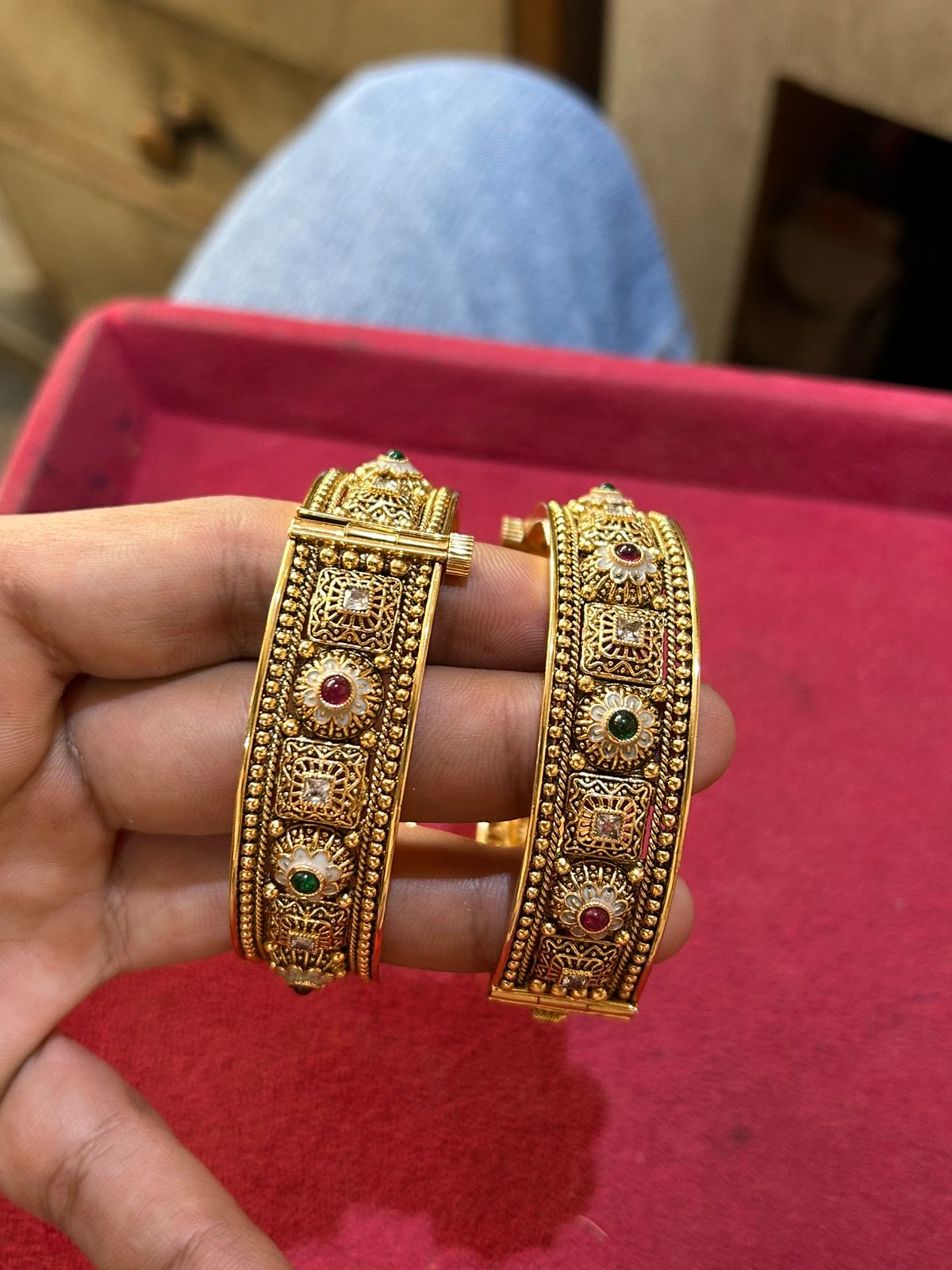 Premium Handcrafted Silver-Plated Kada for Women | Elegant Ethnic Jewellery