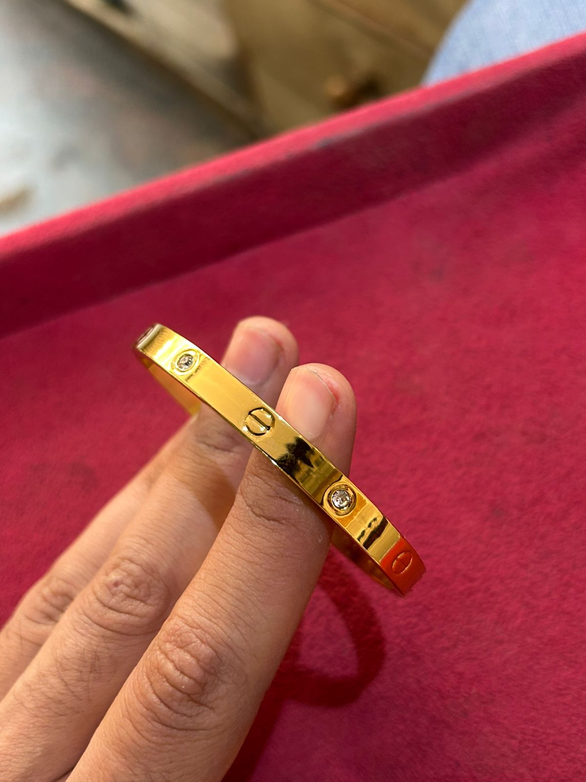 Handmade Silver-Plated Cartier Kada for Women – Traditional Craft with Modern Style