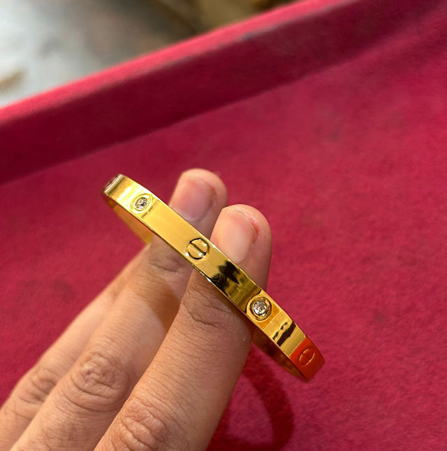 Handmade Silver-Plated Cartier Kada for Women – Traditional Craft with Modern Style