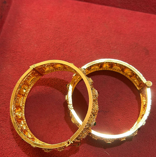 Premium Handcrafted Silver-Plated Kada for Women | Elegant Ethnic Jewellery