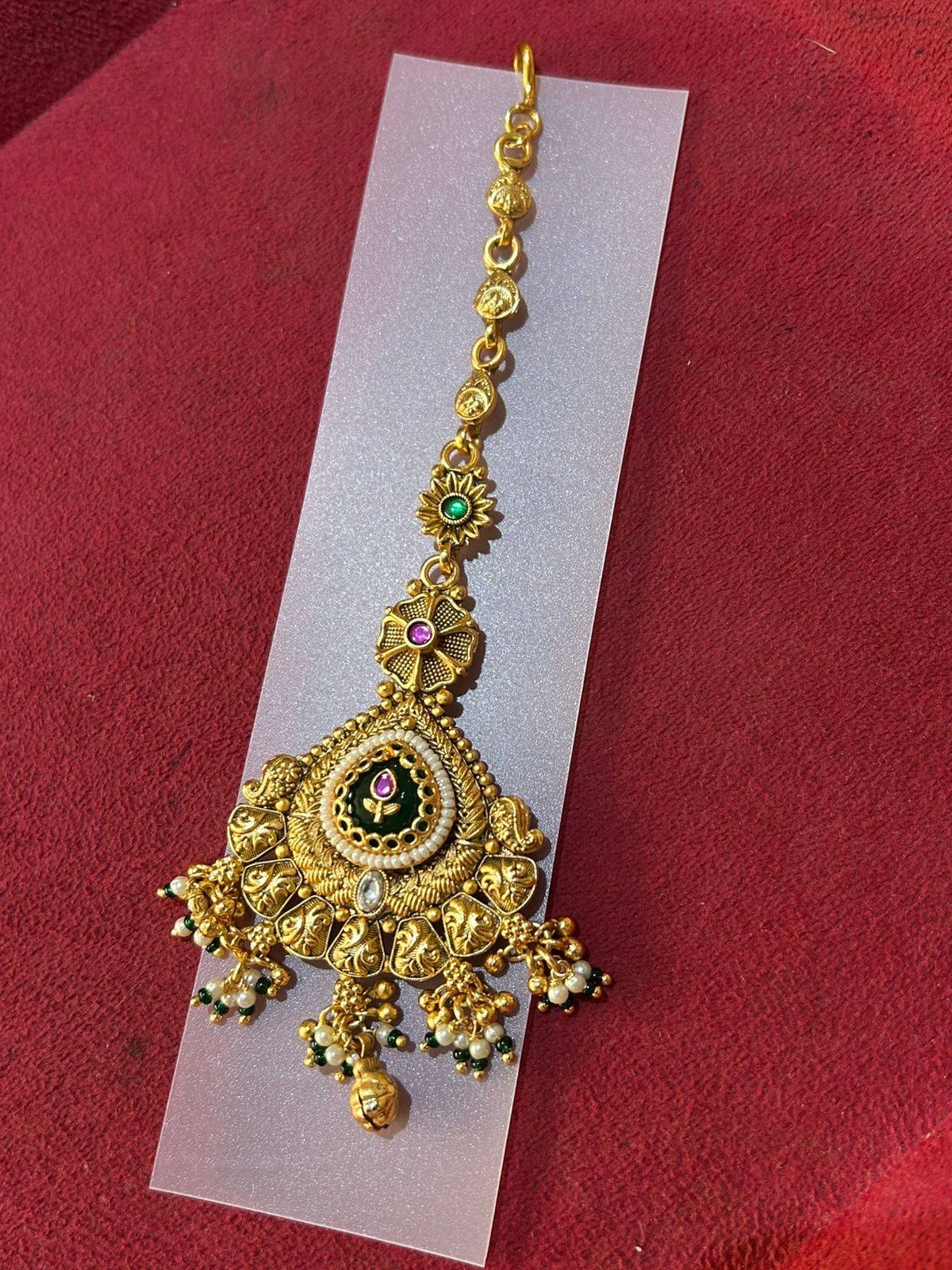 Premium Handmade Silver-Plated Matha Tikka for Women – Lightweight & Durable