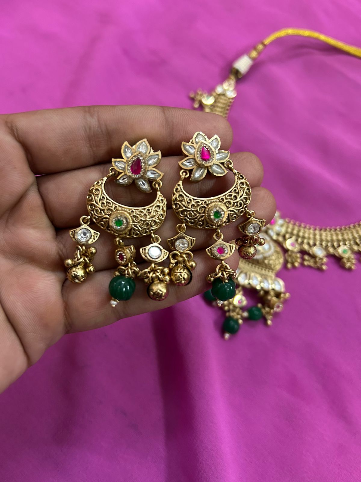 Artisan Handmade Silver-Plated Necklace Set for Women – Lightweight & Durable