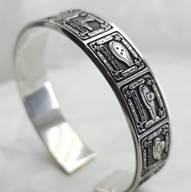 Handmade 925 Silver 12 Jyotirling Kada | Shiv Bhakt Collection | BIS Hallmarked