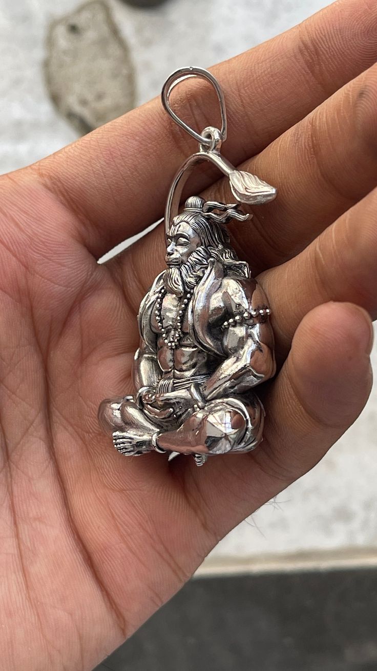 Elegant 925 Silver Hanuman Ji Pendant – Honor & Tradition Combined
